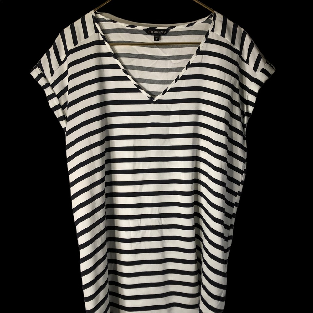 Express striped V neck shirt